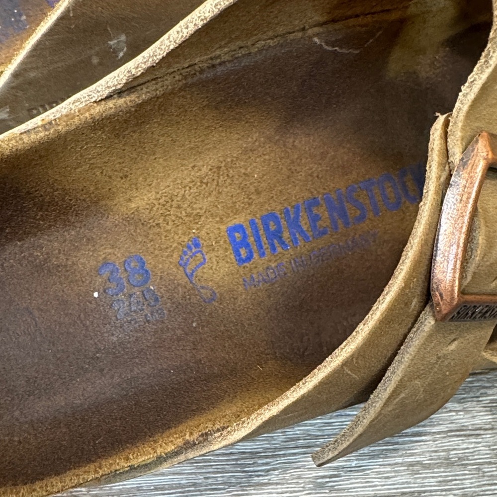 Birkenstock Tan Double Strap Sandals size 38 (j235) - Picture 4 of 8